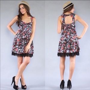 Free People Floral Sunkissed Summer Tulle Dress